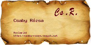 Csaby Rózsa névjegykártya